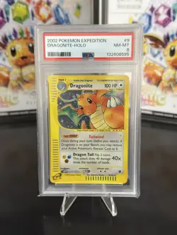 2002 POKEMON EXPEDITION 9/165 Dragonite HOLO PSA 8 BRAND NEW CERT - Image 3