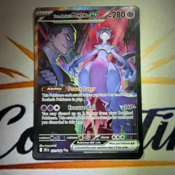 Pokemon TCG Destined Rivals Team Rocket’s Mewtwo ex SIR 231/182 English - Image 1