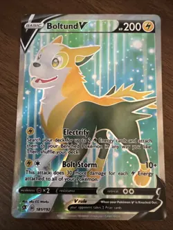 Pokemon Boltund V Full Art 181/192 Swsh02: Rebel Clash Ultra Rare Holo LP - Image 1