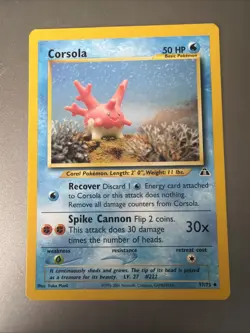 Corsola • 37/75 • Pokemon • Neo Discovery Non-holo Vintage 2001 - Image 1