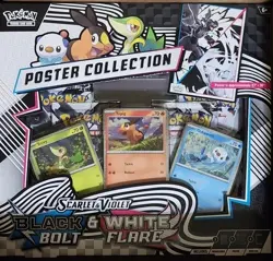 Pokemon Scarlet & Violet Black Bolt White Flare Poster Collection Sealed New - Image 1