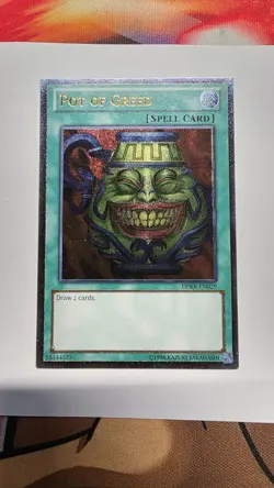 Yugioh Pot of Greed DPKB-EN029 Ultimate Rare Unlimited Duelist Pack Kaiba (NM) - Image 1