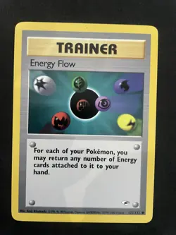 Energy Flow 122/132 Gym Heroes Unlimited Pokemon Card LP - Image 1