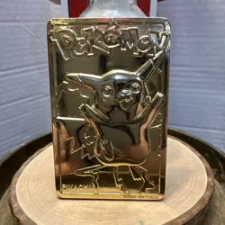 PIKACHU Pokemon 23K Gold Plated Trading Card 1999 Burger King Limited Edition - Image 1