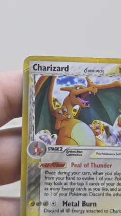 Pokemon Card Charizard 4/100 Reverse Holo Delta Species 052🔥HP🔥+ 2 More Cards - Image 3