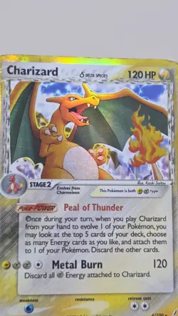 Pokemon Card Charizard 4/100 Reverse Holo Delta Species 052🔥HP🔥+ 2 More Cards - Image 5