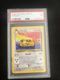 Jungle Unlimited 1999 Vintage Pokemon TCG Card Persian (42/64) PSA7 - Image 1