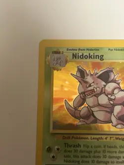 Pokemon Card Base Set Holo Nidoking 11/102 Near Mint - Image 2