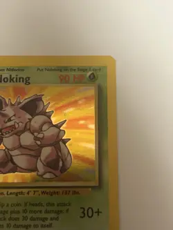 Pokemon Card Base Set Holo Nidoking 11/102 Near Mint - Image 4