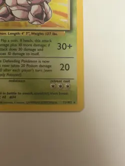 Pokemon Card Base Set Holo Nidoking 11/102 Near Mint - Image 5