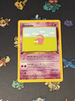 Pokemon Cards Slowpoke 55/62 Fossil FIRST EDITION WOTC - (LP) - Image 1