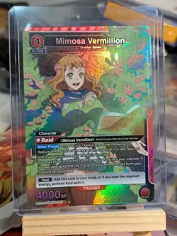 Mimosa Vermillion, Union Arena • Black Clover, SR Holo Foil Anime Trading Card - Image 1