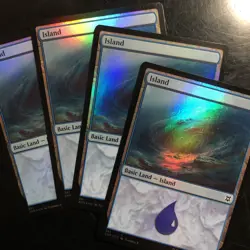 FOIL ISLAND 281 Gift Edition X4 Zendikar Rising ZNR Magic MTG MINT CARD - Image 1