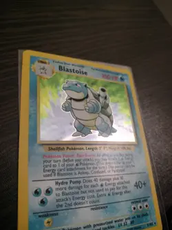 Blastoise 2/102 Base Set Holo Vintage English Card MP - Image 3