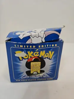 1999 Pokemon "Mewtwo" 23 Karat Gold Plated Special Edition Trading Card See Phot - Image 1