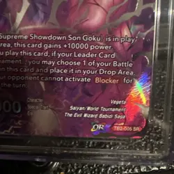 Supreme Showdown Vegeta TB2-005 SR Foil Dragon Ball Super Card Game CGC GEM MT10 - Image 2