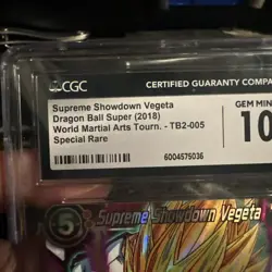 Supreme Showdown Vegeta TB2-005 SR Foil Dragon Ball Super Card Game CGC GEM MT10 - Image 4