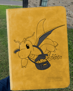 Pokemon Laser Engraved Dragonite Trading Card Binder - Image 1