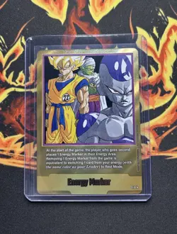 Son Goku Frieza E-57 Gold Energy Marker Dragon Ball Manga Booster Card Fusion Wo - Image 1