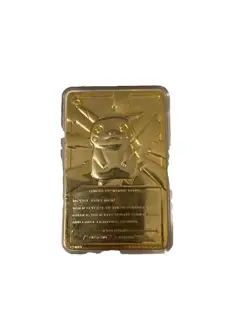 Pokemon Pikachu 23k Gold Plated Trading Card 1999 Nintendo #25 with Certificate - Image 1