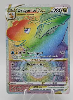 Pokemon TCG Dragonite VSTAR Rainbow Secret Rare Card 081/078 NM/Mint Condition - Image 1