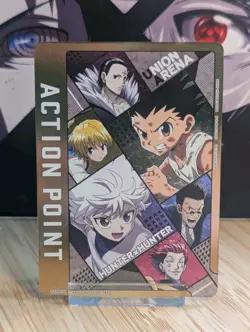 Union Arena Hunter X Hunter Action Point Card UEPR/HTR-AP01 Holo Foil NM CCG TCG - Image 1