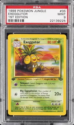 1999 POKEMON JUNGLE 1ST EDITION #35 EXEGGUTOR PSA 9 - Image 1