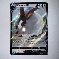Sword & Shield Rebel Clash Pokemon Card, Dubwool V 153/193 Ultra Rare - Image 1
