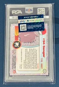 2000 Topps Chrome Pokemon Gengar #94 PSA 10 - Image 2