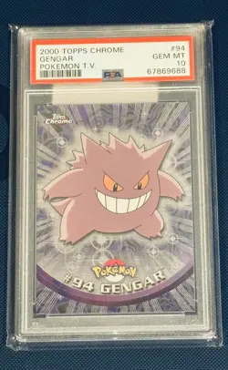 2000 Topps Chrome Pokemon Gengar #94 PSA 10 - Image 3