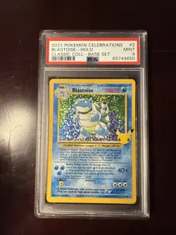 2021 POKEMON CELEBRATIONS CLASSIC COLLECTION #2 BLASTOISE-HOLO PSA 9 - Image 1