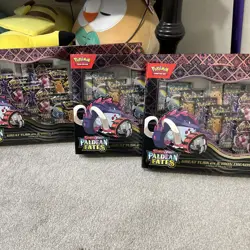 Pokemon TCG PALDEAN FATES Great Tusk Iron Treads Ex Premium Collection x3 bundle - Image 2