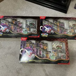 Pokemon TCG PALDEAN FATES Great Tusk Iron Treads Ex Premium Collection x3 bundle - Image 4