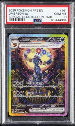 2025 POKEMON PRE EN-PRISMATIC EVOLUTIONS #161 UMBREON EX PSA 10 - Image 1