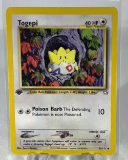 Pokemon TCG Togepi Neo Genesis 1st Edition - Image 1