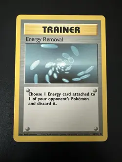 Pokemon Base Set Pack Fresh Trainer Energy Removal 92/102 NM - Image 1