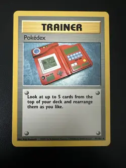 Pokemon Base Set Pack Fresh Trainer Pokedex 87/102 NM - Image 1