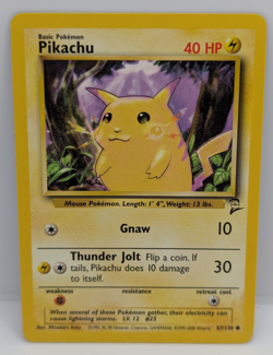 Pikachu 087/130 Base Set 2 Regular LP Pokemon - Image 1