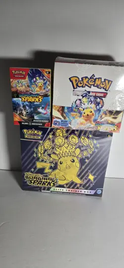 Pokemon TCG Surging Sparks ETB, Booster Box & Booster Bundle Sealed Lot - Image 1