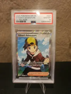 2025 Pokemon Destined Rivals ETHAN’S ADVENTURE 221 /182 English PSA 10 GEM MINT - Image 1