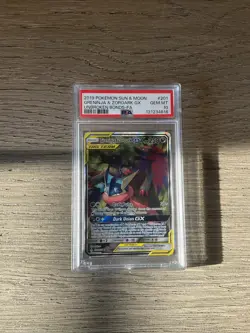 2019 Pokemon Sun & Moon Greninja & Zoroark Gx Unbroken Bonds #201 GEM MINT 10 - Image 1