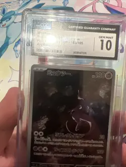 Pokemon Mewtwo 183/165 Japanese AR 151 SV2a CGC 10 Gem Mint - Image 3