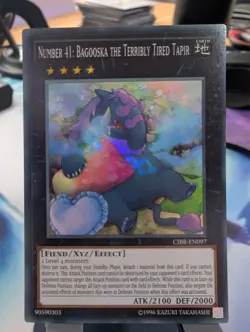 YuGiOh! Number 41: Bagooska The Terribly Tired Tapir CIBR-EN097 Super Rare - Image 1
