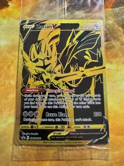 Pokemon Cards Zacian V SWSH076 and Zamazenta V SWSH077 Gold Sealed Promos SEALED - Image 3