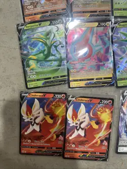22 Pokemon Sword And Shield Pokemon V Card Lot Serperior Cinderace Rotom More + - Image 2