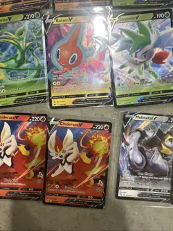 22 Pokemon Sword And Shield Pokemon V Card Lot Serperior Cinderace Rotom More + - Image 3