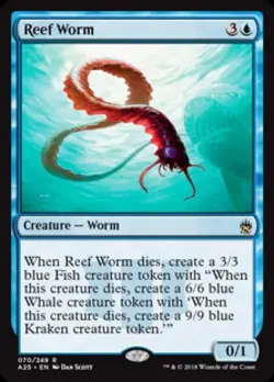 Reef Worm -Foil Light Play MTG Masters 25 - Image 1