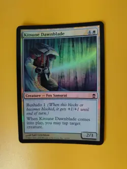 MTG Card. Kitsune Dawnblade FOIL Saviours of Kamigawa. Exact as pictures - - Image 1