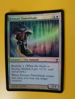 MTG Card. Kitsune Dawnblade FOIL Saviours of Kamigawa. Exact as pictures - - Image 4
