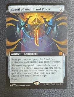Sword of Wealth and Power (Extended Art) Outlaws of Thunder Junction MTG NM Card - Image 1